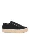 Cafènoir Woman Espadrilles Black Size 9 Textile Fibers