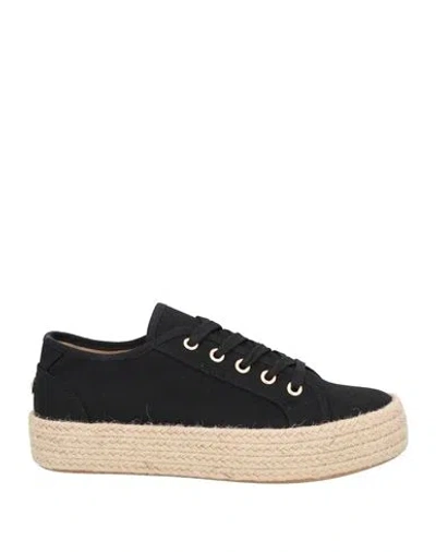 Cafènoir Woman Espadrilles Black Size 9 Textile Fibers