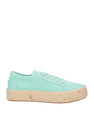Cafènoir Woman Espadrilles Turquoise Size 8 Textile Fibers In Blue