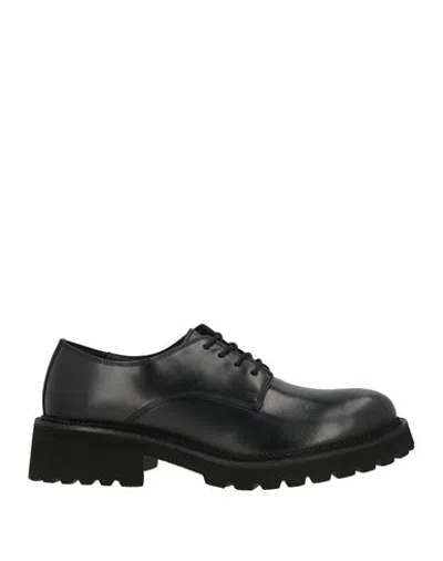 Cafènoir Woman Lace-up Shoes Black Size 9 Leather