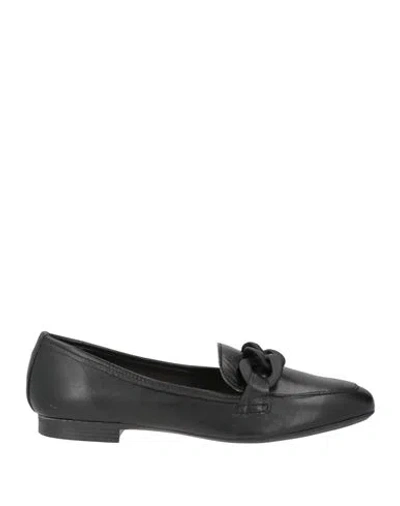 Cafènoir Woman Loafers Black Size 6 Leather