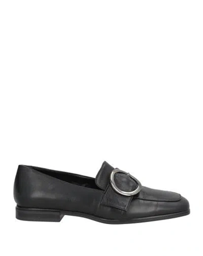 Cafènoir Woman Loafers Black Size 7 Leather