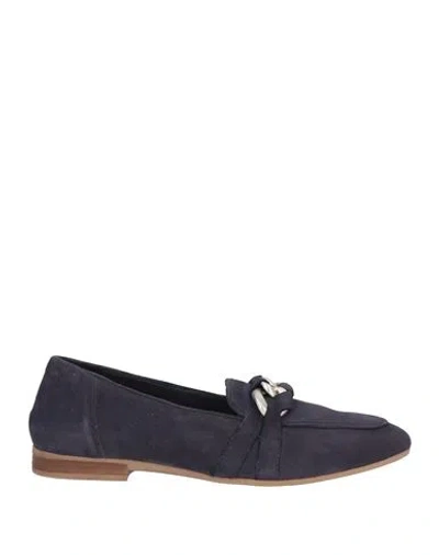 Cafènoir Woman Loafers Dark Purple Size 8 Leather