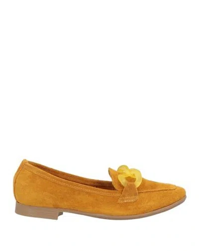 Cafènoir Woman Loafers Marigold Size 7 Leather In Yellow