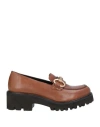 Cafènoir Woman Loafers Tan Size 7 Leather In Brown