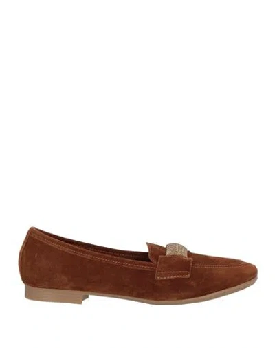 Cafènoir Woman Loafers Tan Size 8 Leather In Brown