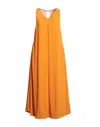 Cafènoir Woman Midi Dress Mandarin Size S Polyester, Elastane In Mandarin