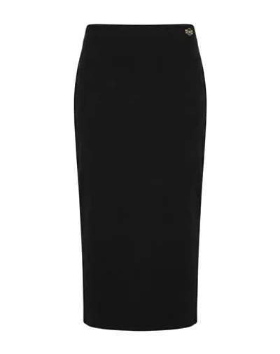 Cafènoir Woman Midi Skirt Black Size 10 Viscose, Nylon, Elastane