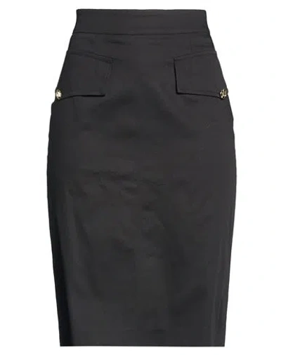 Cafènoir Woman Midi Skirt Black Size 8 Cotton, Elastane