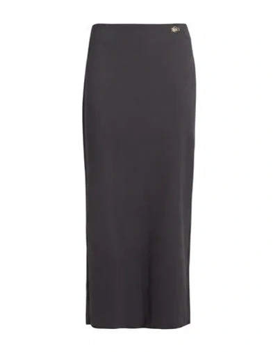 Cafènoir Woman Midi Skirt Charcoal Size 8 Viscose, Nylon, Elastane In Gray