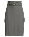 Cafènoir Woman Midi Skirt Military Green Size 4 Polyester, Elastane In Green