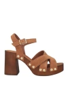 Cafènoir Woman Mules & Clogs Brown Size 8 Leather