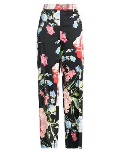 Cafènoir Woman Pants Black Size 8 Polyester, Cotton