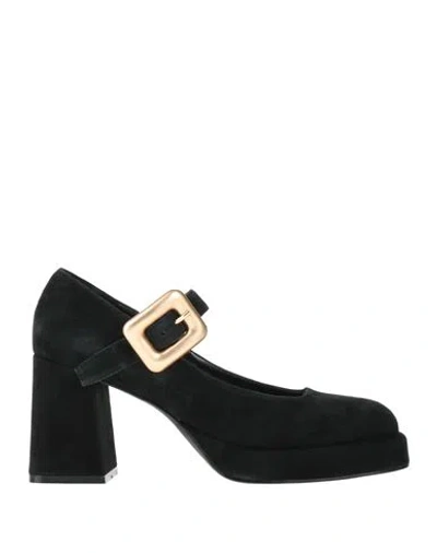 Cafènoir Woman Pumps Black Size 8 Leather
