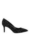 Cafènoir Woman Pumps Charcoal Size 8 Textile Fibers In Grey
