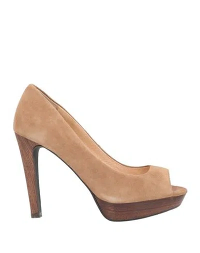 Cafènoir Woman Pumps Sand Size 7 Leather