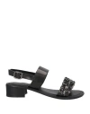 Cafènoir Woman Sandals Black Size 7 Soft Leather