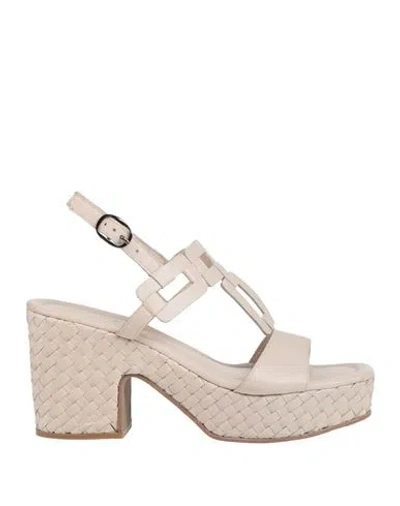 Cafènoir Woman Sandals Off White Size 7 Leather