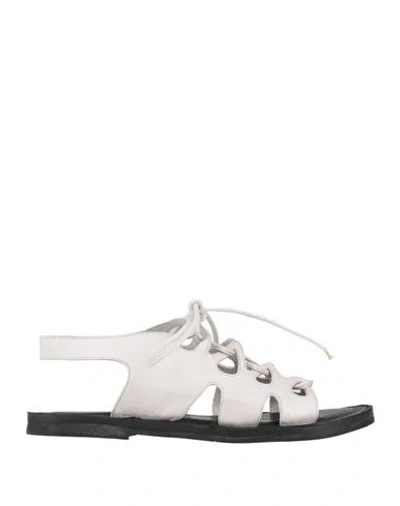 Cafènoir Woman Sandals White Size 8 Leather