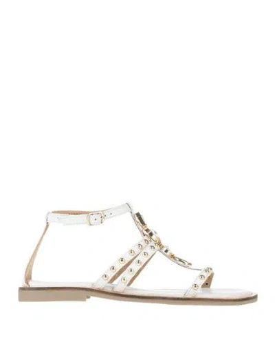 Cafènoir Woman Sandals White Size 9 Leather