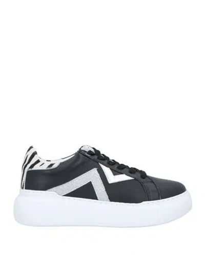 Cafènoir Woman Sneakers Black Size 10 Soft Leather