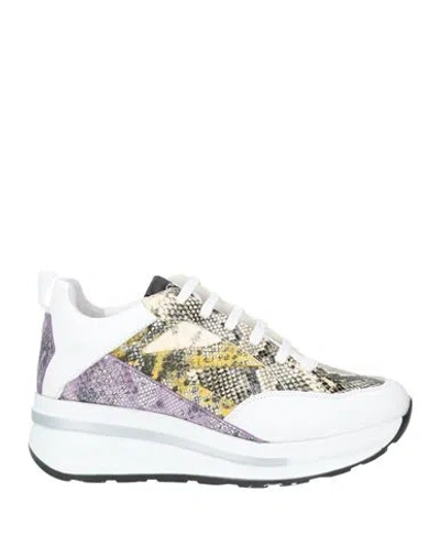 Cafènoir Woman Sneakers White Size 9 Leather In Multi