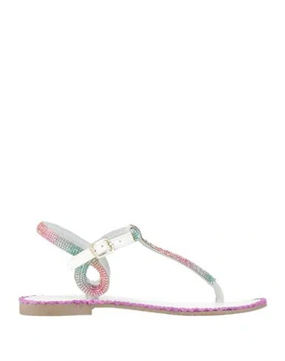Cafènoir Woman Thong Sandal Purple Size 7 Leather