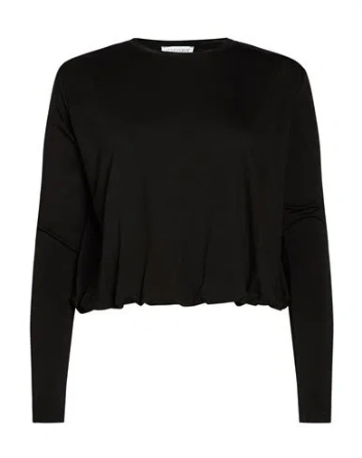 Cafènoir Woman T-shirt Black Size S Viscose, Elastane