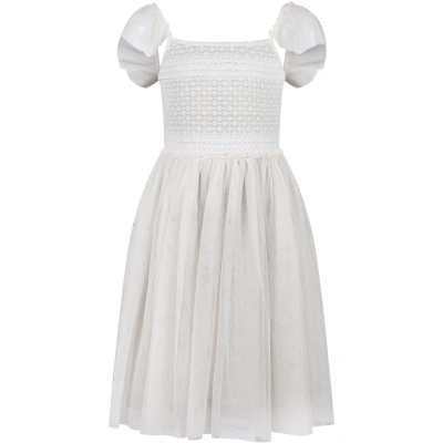 Caffe' D'orzo Kids' Elegant Ivory Tulle Dress