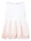 Caffe' D'orzo Ivory Top For Girl With Embroidery