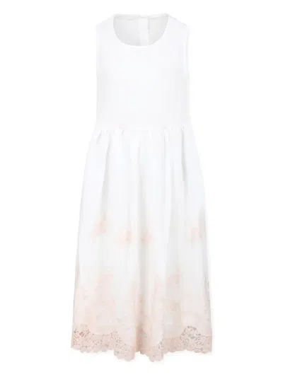Caffe' D'orzo Kids' Embroidered Dress In White