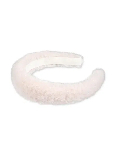 Caffe' D'orzo Kids' Faux-shearling Headband In Pink