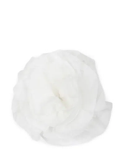 Caffe' D'orzo Kids' Floral-appliqué Hair Clip In White