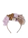 Caffe' D'orzo Floral-appliqué Headband In Brown