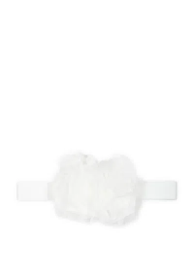 Caffe' D'orzo Kids' Floral-appliqué Headband In White