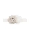 Caffe' D'orzo Floral-motif Linen Headband In Neutrals