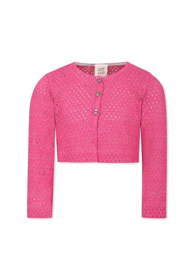 Caffe' D'orzo Kids' Fuchsia Cardigan For Girl