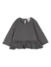 Caffe' D'orzo Caffé D'orzo Newborn Girl T-shirt Purple Size 3 Viscose, Polyester, Nylon, Elastane In Grey