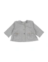 Caffe' D'orzo Caffé D'orzo Newborn Girl Cardigan Grey Size 3 Viscose, Elastane, Rayon In Grey