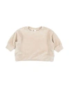 Caffe' D'orzo Caffé D'orzo Newborn Girl Sweatshirt Beige Size 3 Polyester, Elastane In Beige