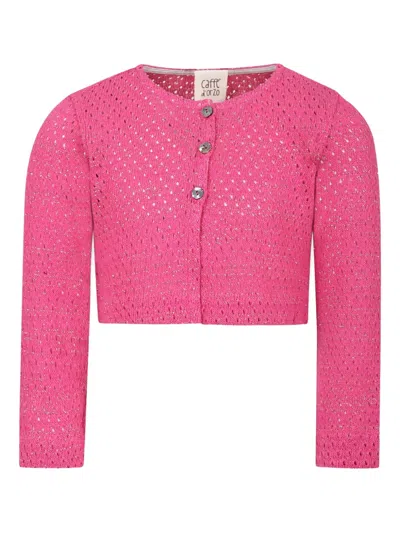 CAFFE' D'ORZO POINTELLE-KNIT CARDIGAN