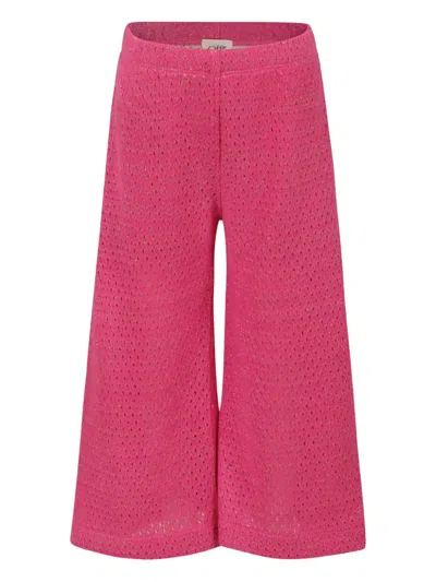 CAFFE' D'ORZO POINTELLE-KNIT TROUSERS