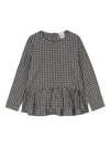 Caffe' D'orzo Checked Blouse In Grey