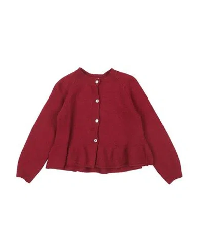 Caffe' D'orzo Babies' Caffé D'orzo Toddler Girl Cardigan Brick Size 6 Wool, Viscose, Polyamide, Cashmere In Brown