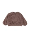 Caffe' D'orzo Babies' Caffé D'orzo Toddler Girl Sweater Light Brown Size 4 Polyester, Viscose, Elastane In Beige