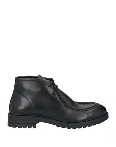 Cafènoir Man Ankle Boots Black Size 8 Leather