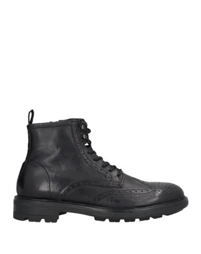Cafènoir Man Ankle Boots Black Size 12 Leather