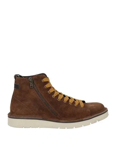 Cafènoir Man Ankle Boots Brown Size 8 Leather