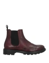 Cafènoir Man Ankle Boots Burgundy Size 10 Leather In Red