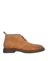 Cafènoir Man Ankle Boots Camel Size 7 Leather In Beige
